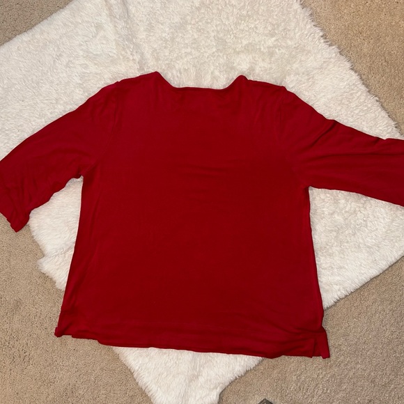 j jill medium brick red 3/4 sleeve tee - Picture 2 of 8